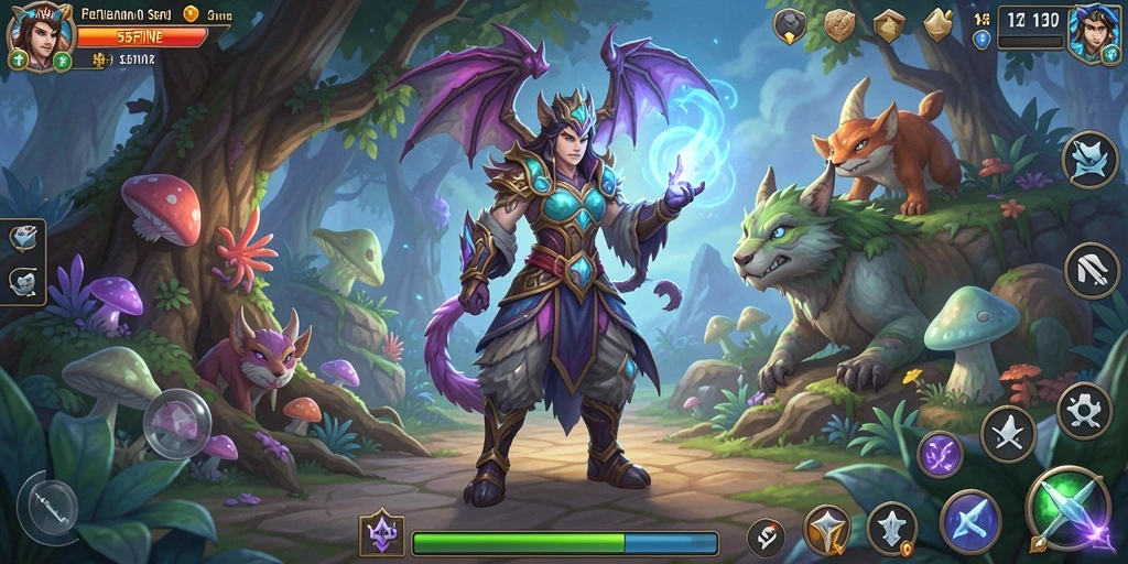 Gameplay seru di dunia fantasi yang luas dalam 55FIVE.