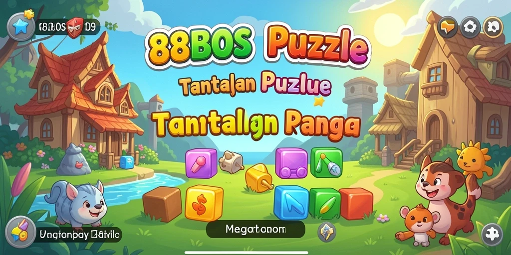 Screenshot utama menunjukkan gameplay Puzzle yang seru.