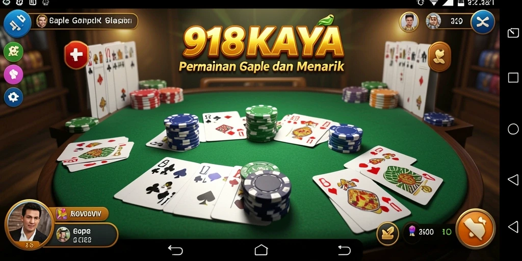 Tampilan gameplay seru dari 918KAYA saat bermain gaple.