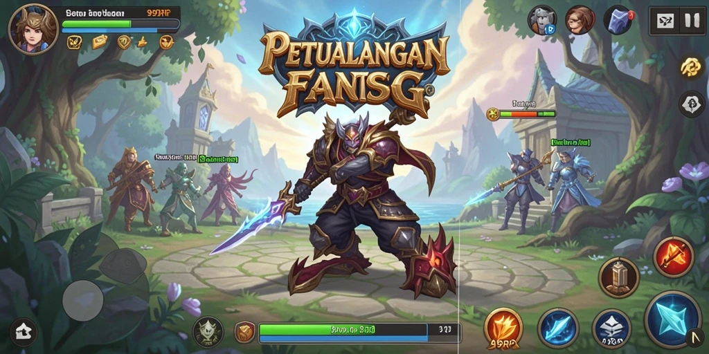 Gameplay seru dengan pertempuran real-time yang mendebarkan di 99RP.