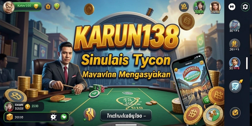 Tampilan menarik dan detail dari gameplay Tycoon KARUN138.