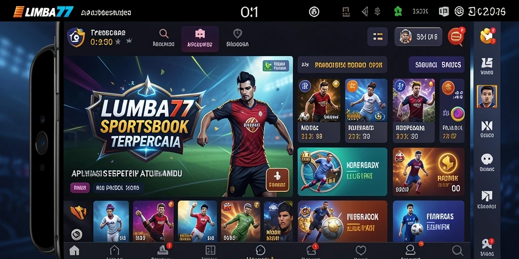 Tampilan menarik dari antarmuka LUMBA77 saat bermain Sportsbook.