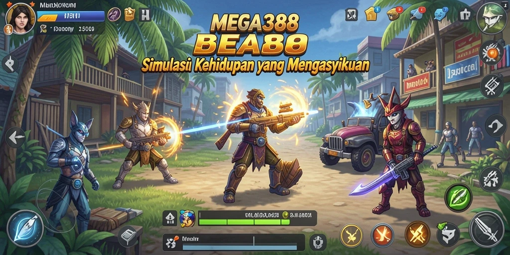 Gameplay MEGA388 menampilkan interaksi karakter dan pembangunan dunia yang mendetail.