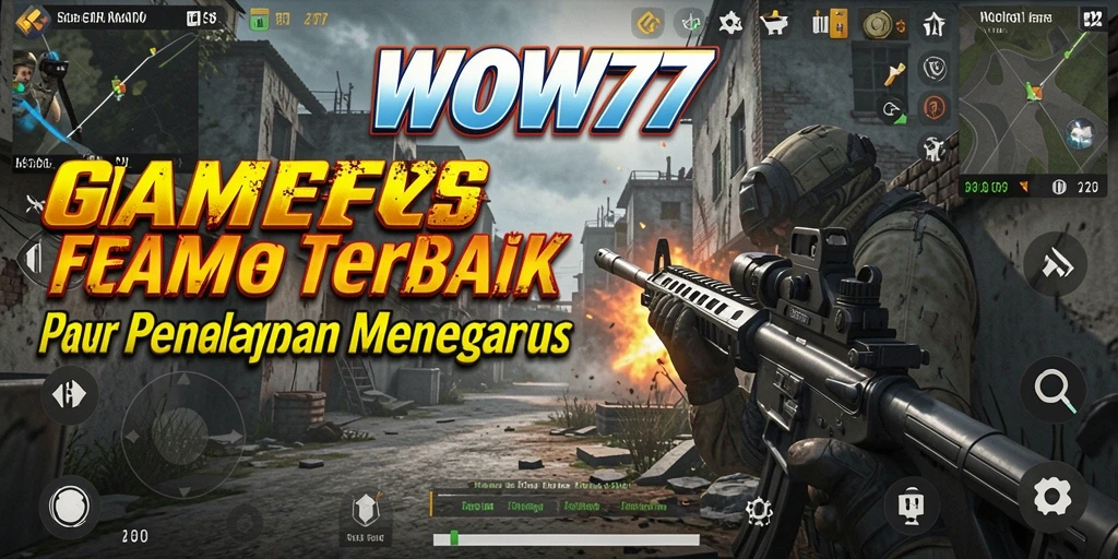 Screenshot gameplay WOW77 menampilkan aksi tembak-menembak yang intens.